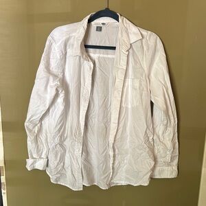 Old Navy White Lightweight Shirt Jacket